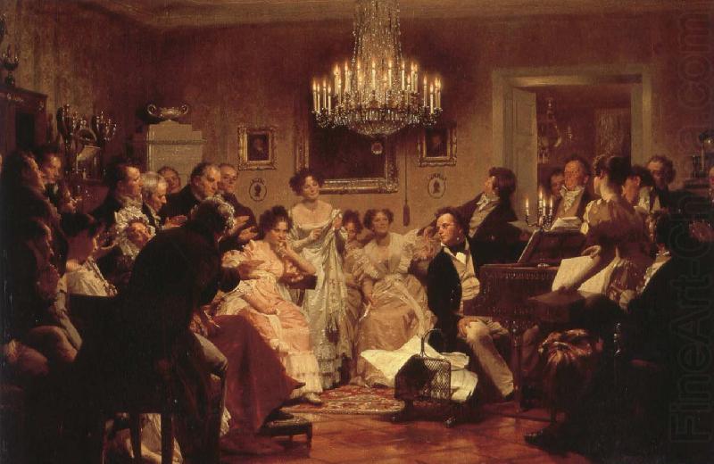 a in  a viennese salon, franz von schober